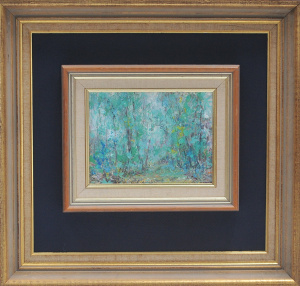 Lot 105 - Artist Unknown Gilt framed Oil Painting - An Impression of the Bush -