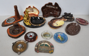 Lot 115 - Group of vintage Australian souvenir and other ashtrays inc Bendigo an