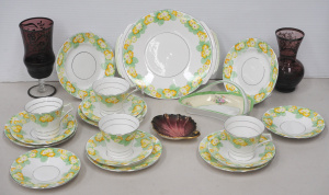 Lot 138 - Mixed Group lot inc Art Deco Royal Albert Primrose Afternoon teaset -