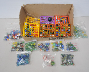 Lot 153 - Large Group lot Vintage Marbles - Various sizes & designs some wit