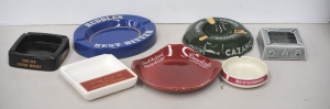 Lot 186 - Group lot Vintage Ceramic Advertising Ashtrays inc Wade Black Gold Thi