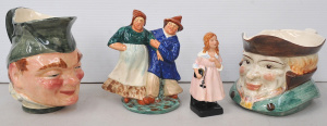 Lot 196 - Group of quality English figural ceramics inc Royal Doulton Little Nel