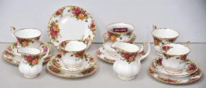 Lot 202 - Group lot Royal Albert Old Country Roses inc Small & Large Creamer