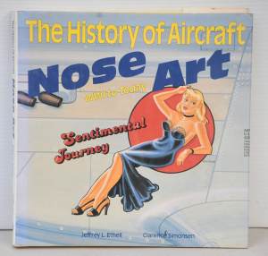 1991 The History of Aircraft nose Art from WW1 to Today Hardcover Book w Slip Ja