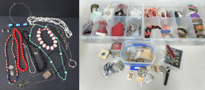 Group lot of costume jewellery inc Mid Century & Retro costume jewellery, wa