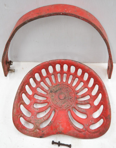 Lot 5 - Vintage H V McKay, Sunshine embossed, sprung tractor seat (seat and spri