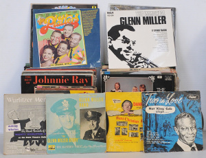 Lot 14 - Large lot of 2 boxes of vintage vinyl 10 and 12 LP records inc ABBA, Gl