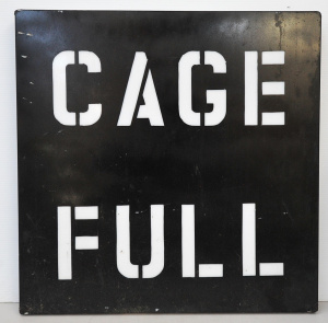 Lot 26 - CAGE FULL Black And White Square Perspex Sign - Approx 62cm H x 62 cm W