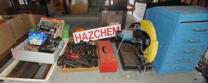 Lot 34 - Group Lot of Mixed Tools, Hardware & Accessories incl Vintage Tool