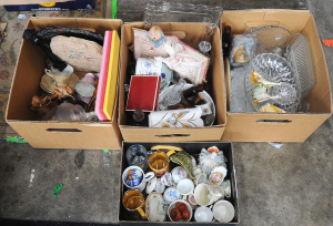 Lot 52 - 4 x Boxes of Mixed Glass, Ceramics & Others incl Cut Crystal, Mixed