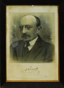 Lot 64 - Large hand touched reprinted photograph of Asher Ginsberg (1856-1927) b