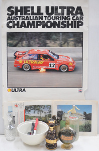 Lot 73 - Mixed lot inc vintage barware inc Schweppes Soda Water syphon, decanter