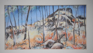 Lot 105 - Rosalie Hall (Active c2000 - 2020s) Small Gilt Framed Pastel - Rocky O