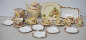Lot 111 - Group lot vintage Ceramics in Royal Winton Kent Pattern Demitasse set