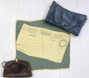 Lot 148 - Grp Vintage silk scarf printed with C'wealth of Australia Melbourne Te