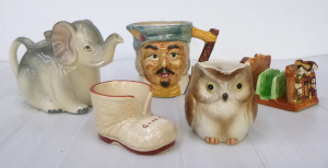 Lot 152 - Group of vintage novelty ceramics inc Gimpo elephant teapot, Otagiri o