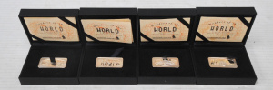 4 x boxed Ltd Ed 800 Silver Ingots - Wonders of the World series produced by Si