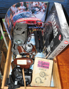 Box Lot of Mixed Items incl Sixteenth Edition of The Autocars Handbook, Kodak Re