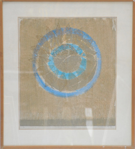 Margo Bolton (1914 - 2008) Framed Modernist Woodblock print - Temple of The Moon