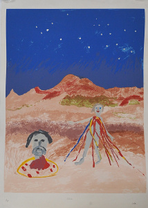 Sidney Robert Nolan (1917 - 1992) Large unframed Colour Screenprint - Salome - s