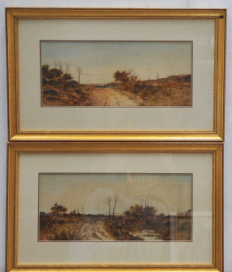 Lot 014 - T Bond (British, active c1880 1900) Pair Gilt framed Watercolours &am