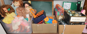 Lot 021 - Large Lot Childrens Toys & Games incl 2 x Boxes of Dolls & Toy