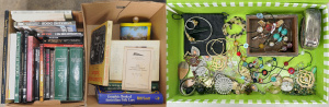 Lot 032 - 2 x Boxes Mixed inc assorted costume jewellery incl Marc Jacobs, pairs
