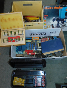 Lot 039 - Group Lot of Vintage Assorted Tools & Hardware incl Boxed Black &a