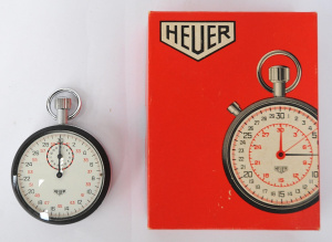 Lot 047 - Vintage Heuer Stopwatch with original box