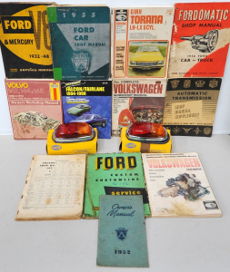 Lot 057 - Box Lot of Vintage Motoring related items inc, 2 x Boxed Heller Stop F
