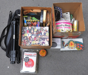 Lot 067 - 2 x Boxes Mixed inc Ephemera - Old photo packets, Tickets & Advert