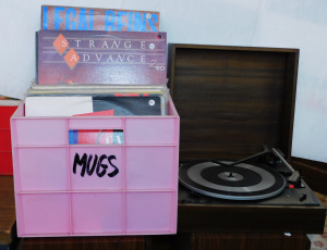 Lot 072 - Group lot of Music Related items in small Automatic Record Player and