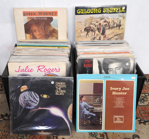 Lot 075 - 2 x Boxes Vintage LP Viny Record - Heaps of Blues & Jazz inc Gullg