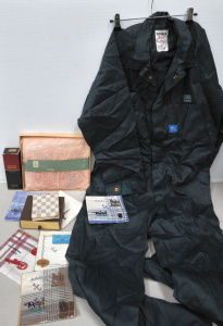 Lot 079 - Mixed Group lot inc Vintage GMH Cushen canvas work Overalls, Boxed Mo