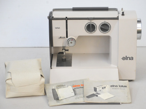Lot 097 - 1970s Elna Lotus Portable sewing machine