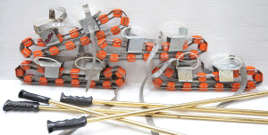 Lot 115 - 2 x Pairs of 1980s -1990s German made Rollka Grass Skis complete with