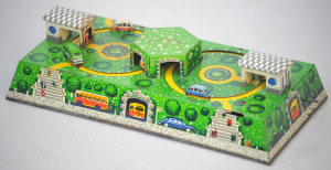 Lot 130 - 1960s Schylling Windup Tin Toy Car Track w Mark to Base - Missing Key