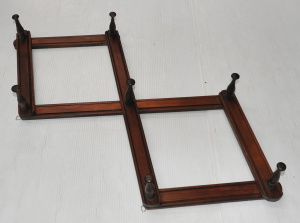 Lot 183 - Vintage Wooden Extending CoatHat Rack - Approx 114cm W