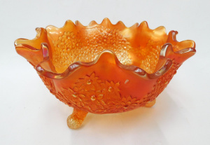Lot 184 - Vintage Fenton Carnival Glass Orange Tree Large Master Bowl - Interior