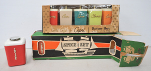 Lot 189 - 2 x Retro Boxed Kitchen Spice Cannisters sets both multicoloured with