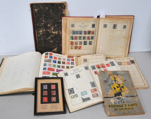 Lot 198 - Group lot Vintage stamp Albums inc Australian pre decimal & decima