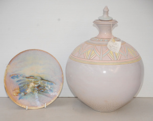 Lot 202 - 2 x pieces Contemporary Australian Studio Pottery - Greg Daly 'Cloudsc