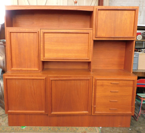 Lot 1 - Large Mid Century Modern Macrob Teak veneer Room Divider High Sideboard