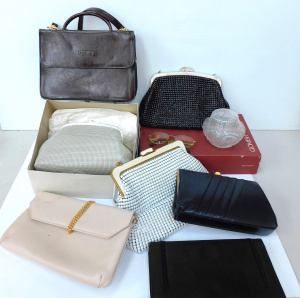 Lot 15 - Box lot of Ladies Vintage Items inc Boxed Oroton glomesh bag, Boxed Bla