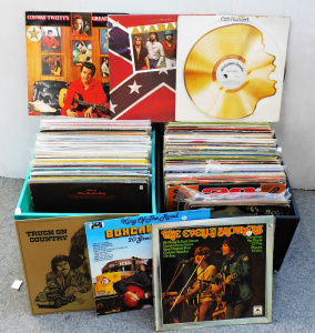 Lot 18 - 2 boxes of vintage vinyl LP records, mixed genres, inc The Everly Broth