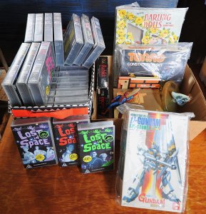 Lot 41 - Lot of Vintage Toys & VHS Tapes incl Toro Construction Set, Vintage