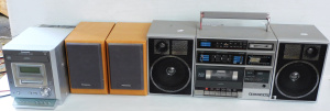 Lot 58 - 2 x Stereo systems inc Vintage SANYO C12 Radio & Cassette Player w