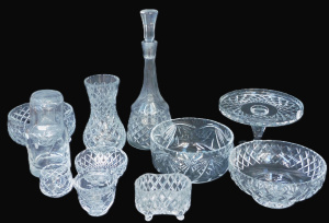Lot 69 - Group of quality crystal inc Royal Doulton water carafe and glass set,