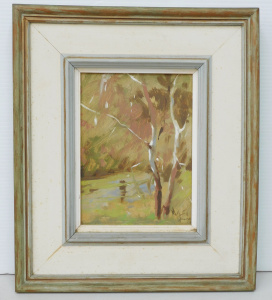 Lot 87 - Molly Gertrude Johnson (1917 - 1990) Small framed Oil Painting - 2 Gums