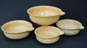 Lot 90 - Set of 4 x Vintage Hoffman Domestic Australian Pottery Mixing Bowls - c